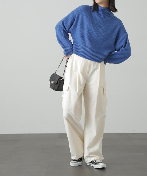 FREE'S MART（フリーズマート）の「［WEB限定］4者混鹿の子ショート丈タートルネックニット（ニット/セーター・レディース・ライトグリーン/ブルー/ピンク/ブラック/ホワイト・FREE）」の20枚目の写真