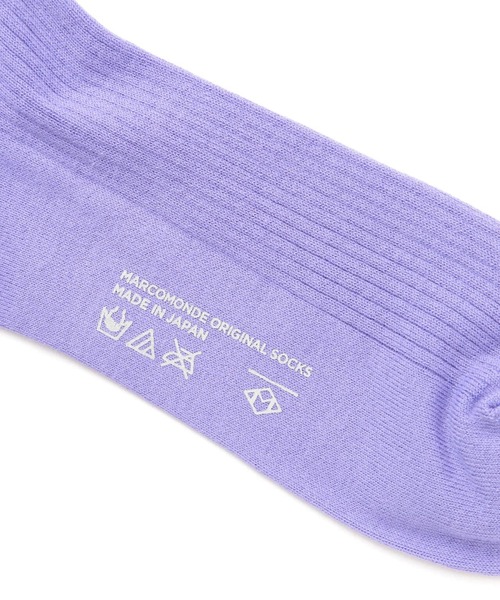MARCOMONDE（マルコモンド）の「MARCOMONDE（マルコモンド）＠ new cotton ribbed socks（ソックス/靴下・メンズ・ホワイト/チャコールグレー/オレンジ/ラベンダー・F）」の7枚目の写真