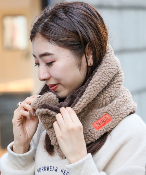 UNIVERSAL OVERALL（ユニバーサルオーバーオール）の「【UNIVERSAL OVERALL】ボアネックウォーマー ※YMY（ネックウォーマー/スヌード・メンズ・グレー/ブラウン/ブラック/ベージュ・FREE）」の17枚目の写真