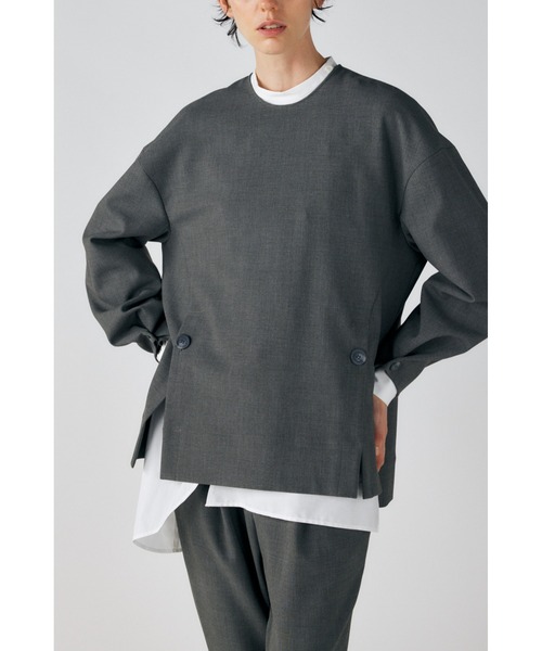 ENFOLD ウォッシャブル スリット 2Wayボタン プルオーバートップス ウォッシャブルスリット2Wayボタンプルオーバートップス（シャツ