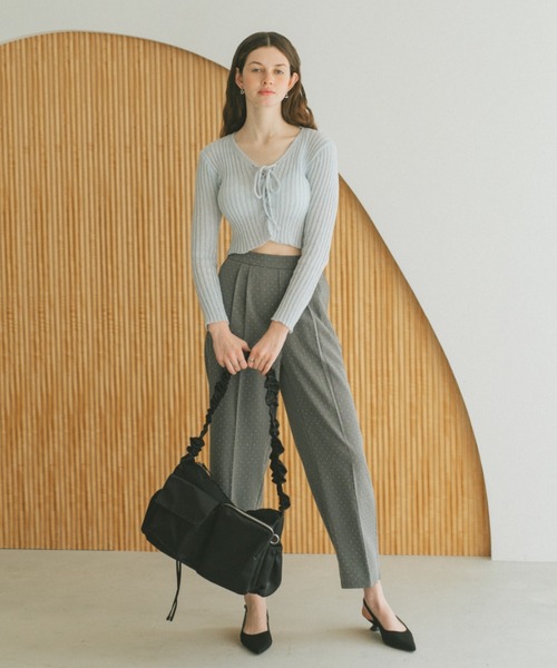 VANNIE U（ヴァニーユー）の「レースアップリブニット（ニット/セーター・レディース・ライトブルー/ライトグレー/ピンク/ライトグリーン/ブルー・FREE）」の11枚目の写真