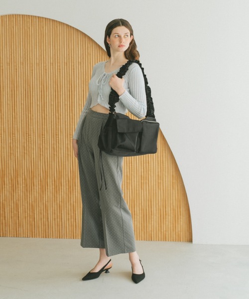 VANNIE U（ヴァニーユー）の「レースアップリブニット（ニット/セーター・レディース・ライトブルー/ライトグレー/ピンク/ライトグリーン/ブルー・FREE）」の10枚目の写真