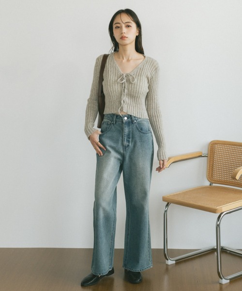 VANNIE U（ヴァニーユー）の「レースアップリブニット（ニット/セーター・レディース・ライトブルー/ライトグレー/ピンク/ライトグリーン/ブルー・FREE）」の20枚目の写真