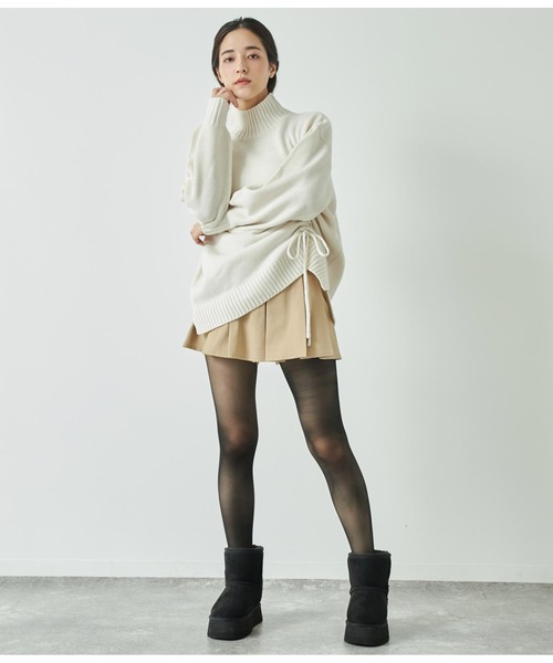 ANAP(アナップ)の「シャーリングハイネックニット(ニット/セーター・レディース・オフホワイト/カーキ/ブラック×ホワイト・FREE)」の16枚目の写真