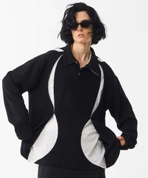 A‘gem 9（エージェムナイン）の「A'GEM/9 × .kom『MODITEC/モディテック』フェイクレイヤードカラーカットソー（ブルゾン）」