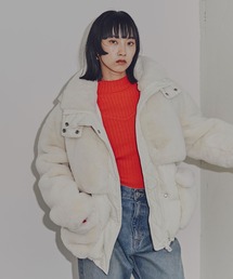 Rose budアウター ROSE BUD（ローズバッド）の「ミックスフェイクファーコート