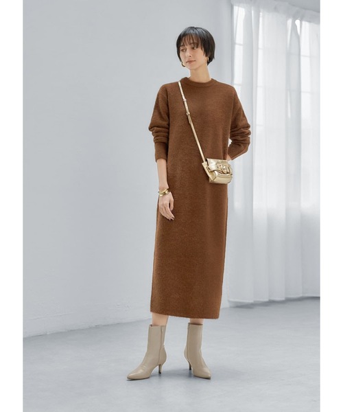 STYLE DELI（スタイルデリ）の「ヤク風クルーネックニットワンピース