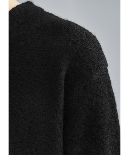 STYLE DELI(スタイルデリ)の「ヤク風クルーネックニットワンピース(ワンピース・レディース・ライトブラウン/ブラック/ライトグレー・01/02)」の14枚目の写真