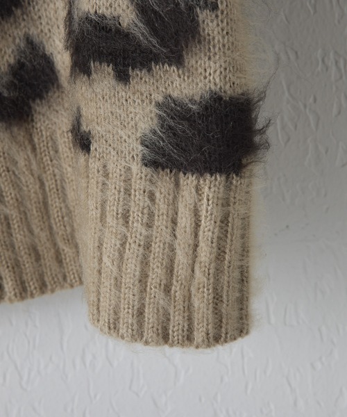 CIAOPANIC TYPY（チャオパニックティピー）の「【WEB限定カラー】【KIDS】アニマル柄シャギーニットクルーネックカーディガン（カーディガン/ボレロ・キッズ・アイボリー/チャコールグレー/ベージュ・S/M/L/XL/XXL）」の12枚目の写真