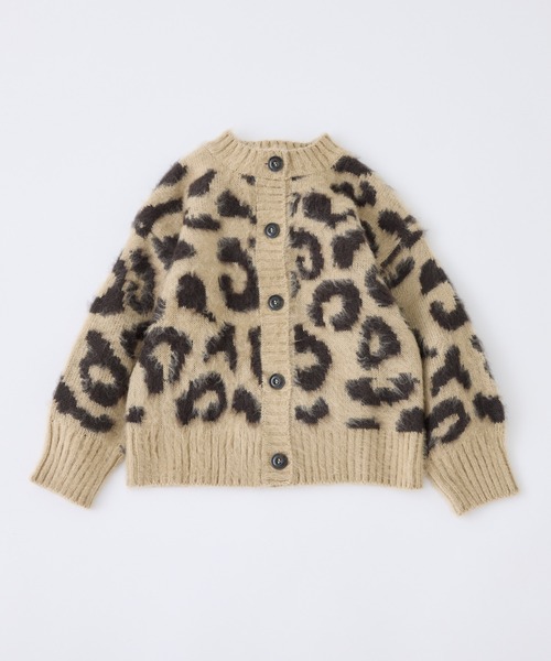 CIAOPANIC TYPY（チャオパニックティピー）の「【WEB限定カラー】【KIDS】アニマル柄シャギーニットクルーネックカーディガン（カーディガン/ボレロ・キッズ・アイボリー/チャコールグレー/ベージュ・S/M/L/XL/XXL）」の19枚目の写真