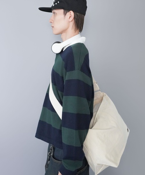 Dickies（ディッキーズ）の「【Dickies/ディッキーズ】キャンバス地ショルダーバッグ/大容量/A４収納可能（ショルダーバッグ・メンズ・ライトブラウン/オフホワイト/ブラック・ONESIZE）」の6枚目の写真