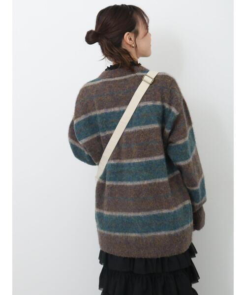 ehka sopo(エヘカソポ)の「起毛ボーダープルオーバー(ニット/セーター・レディース・パープル/ベージュ/グリーン・F)」の22枚目の写真