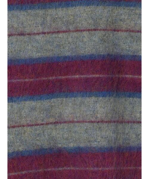 ehka sopo(エヘカソポ)の「起毛ボーダープルオーバー(ニット/セーター・レディース・パープル/ベージュ/グリーン・F)」の4枚目の写真