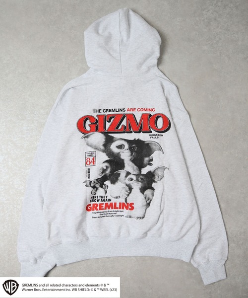 Salong hameu(サロン ハミュー)の「Gremlins(グレムリン)GIZMOギズモ ヴィンテージ風キャラクターフォトプリントスウェットパーカー トップス メンズ レディース/プルオーバーフーディー(パーカー・レディース・スミクロ/ブルー/アッシュグレー・M/LL/L)」の12枚目の写真