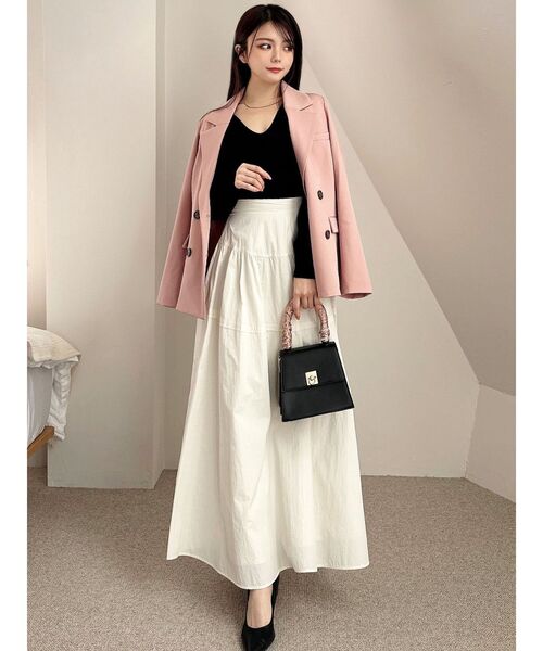 RESEXXY（リゼクシー）の「テーラードミディジャケット（テーラードジャケット・レディース・ベージュ/ピンク/チャコールグレー・FREE）」の18枚目の写真