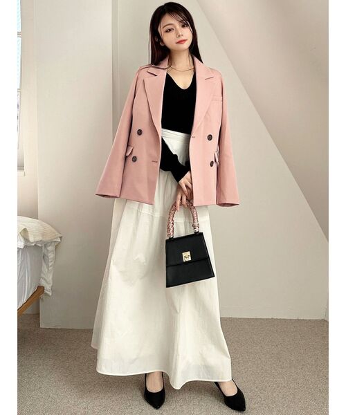 RESEXXY（リゼクシー）の「テーラードミディジャケット（テーラードジャケット・レディース・ベージュ/ピンク/チャコールグレー・FREE）」の19枚目の写真