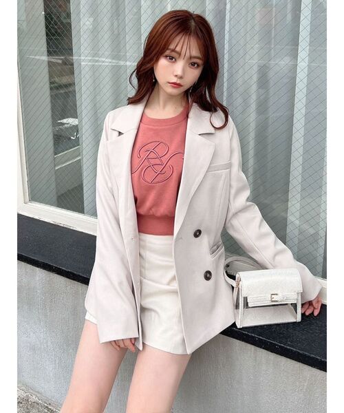 RESEXXY（リゼクシー）の「テーラードミディジャケット（テーラードジャケット・レディース・ベージュ/ピンク/チャコールグレー・FREE）」の20枚目の写真