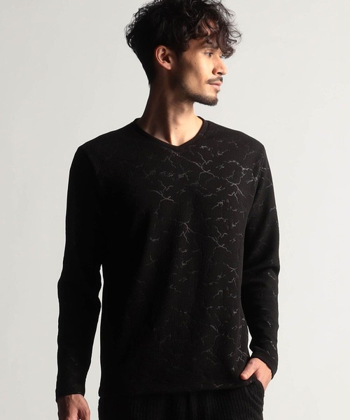 NICOLE CLUB FOR MEN（ニコルクラブフォーメン）の「ブリスターエンボスアラカルト長袖プルオーバ（Tシャツ/カットソー・メンズ・ホワイト系2/ブラック系1/ブラック系2/ホワイト系1・LARGE/MEDIUM/X-LARGE）」の4枚目の写真