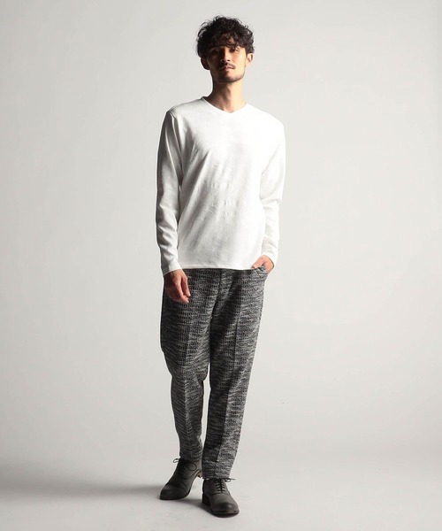 NICOLE CLUB FOR MEN（ニコルクラブフォーメン）の「ブリスターエンボスアラカルト長袖プルオーバ（Tシャツ/カットソー・メンズ・ホワイト系2/ブラック系1/ブラック系2/ホワイト系1・LARGE/MEDIUM/X-LARGE）」の5枚目の写真