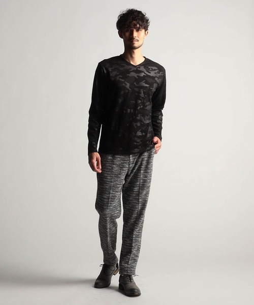 NICOLE CLUB FOR MEN（ニコルクラブフォーメン）の「ブリスターエンボスアラカルト長袖プルオーバ（Tシャツ/カットソー・メンズ・ホワイト系2/ブラック系1/ブラック系2/ホワイト系1・LARGE/MEDIUM/X-LARGE）」の6枚目の写真