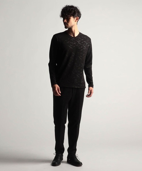 NICOLE CLUB FOR MEN（ニコルクラブフォーメン）の「ブリスターエンボスアラカルト長袖プルオーバ（Tシャツ/カットソー・メンズ・ホワイト系2/ブラック系1/ブラック系2/ホワイト系1・LARGE/MEDIUM/X-LARGE）」の8枚目の写真