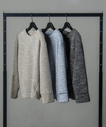 la.f…（ラエフ）の「【洗濯機で洗える/2wayストレッチ】ミックスツィードブークレジャージカットソー（Tシャツ/カットソー・レディース）」