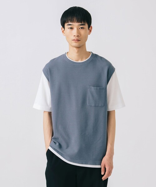 BEAMS HEART / (接触冷感) フェイクレイヤード ベスト Tシャツ（Tシャツ/カットソー）｜BEAMS HEART（ビームスハート）