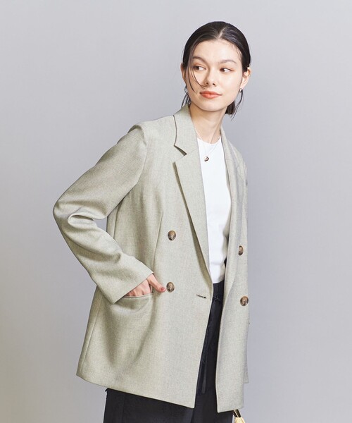 BEAUTY&YOUTH UNITED ARROWS（ビューティーアンドユースユナイテッドアローズ）の「リネンライク ダブル ジャケット（テーラードジャケット・レディース・ネイビー/ナチュラル/その他9・M/S/XS）」の9枚目の写真