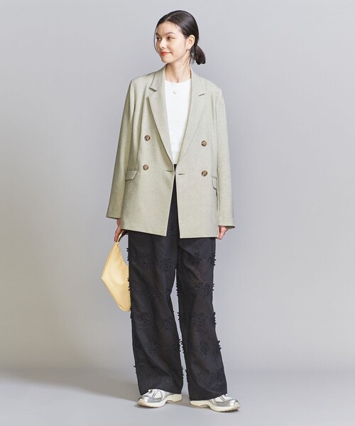 BEAUTY&YOUTH UNITED ARROWS（ビューティーアンドユースユナイテッドアローズ）の「リネンライク ダブル ジャケット（テーラードジャケット・レディース・ネイビー/ナチュラル/その他9・M/S/XS）」の10枚目の写真