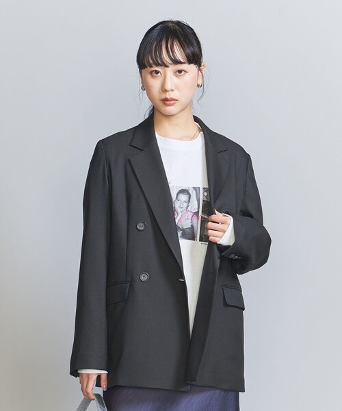 BEAUTY&YOUTH UNITED ARROWS（ビューティーアンドユースユナイテッドアローズ）の「リネンライク ダブル ジャケット（テーラードジャケット・レディース・ネイビー/ナチュラル/その他9・M/S/XS）」の12枚目の写真