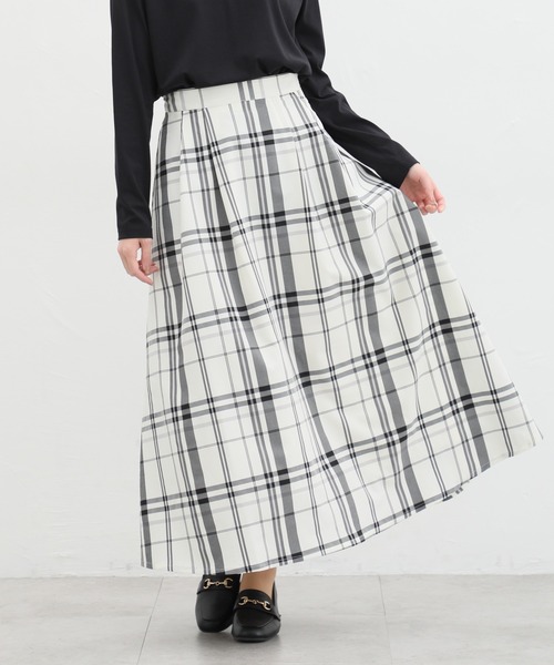 Honeys(ハニーズ)の「総柄ロングスカート(スカート・レディース・ネイビー系/ホワイト系その他/ブラック系その他/ベージュ系その他・L/M/S/3L/LL)」の12枚目の写真