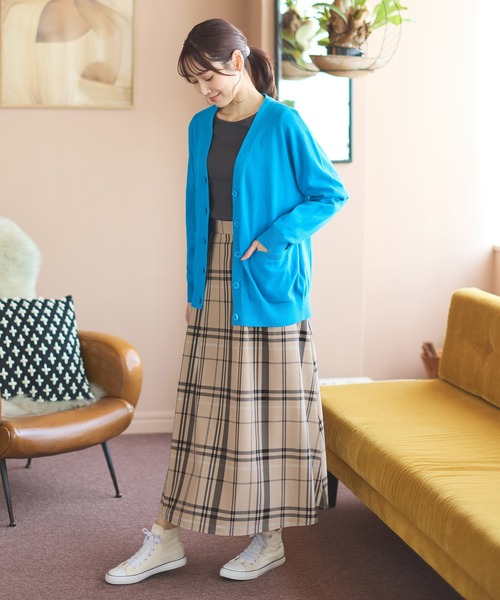 Honeys(ハニーズ)の「総柄ロングスカート(スカート・レディース・ネイビー系/ホワイト系その他/ブラック系その他/ベージュ系その他・L/M/S/3L/LL)」の13枚目の写真