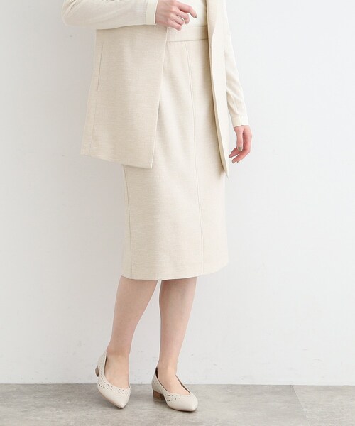 INDIVIスカート　スーツ　36 美品　ベージュ INDIVIスカート スーツ 36 美品 ベージュ