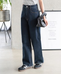 Petitle | 低身長向けサイズ 選べる2タイプ 裾フリンジストレートデニムパンツ(デニムパンツ)