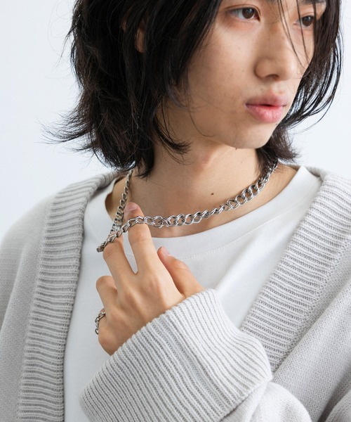JUNRED（ジュンレッド）の「ital. from JUNRed / assort chain necklace（ネックレス・メンズ・シルバー・FREE）」の2枚目の写真