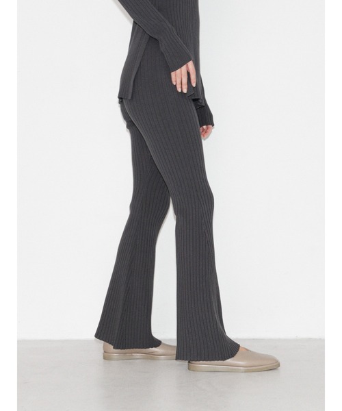 ENCIRCLE（エンサークル）の「【ENCIRCLE/エンサークル】Rib knit pt/リブニットパンツ（その他パンツ・レディース・チャコールグレー/パープル/ベージュ・2/1）」の7枚目の写真