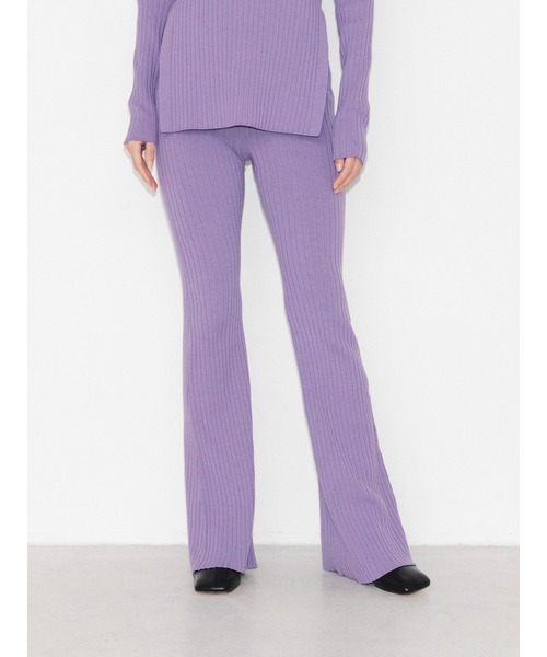 ENCIRCLE（エンサークル）の「【ENCIRCLE/エンサークル】Rib knit pt/リブニットパンツ（その他パンツ・レディース・チャコールグレー/パープル/ベージュ・2/1）」の9枚目の写真