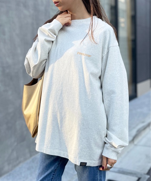 PENDLETON（ペンドルトン）の「【PENDLETON】Back Print L/S Tee (Unisex)（Tシャツ/カットソー・メンズ・ブラック/ライトグレー/ブルー/オフホワイト/イエロー/ミント/ホワイト/ライトピンク・M/L/S/XL）」の18枚目の写真