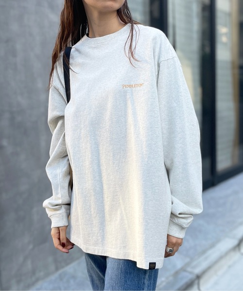 PENDLETON（ペンドルトン）の「【PENDLETON】Back Print L/S Tee (Unisex)（Tシャツ/カットソー・メンズ・ブラック/ライトグレー/ブルー/オフホワイト/イエロー/ミント/ホワイト/ライトピンク・M/L/S/XL）」の19枚目の写真