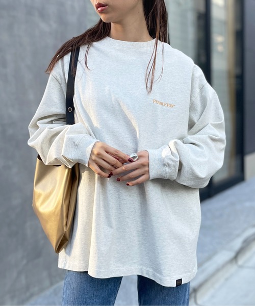 PENDLETON（ペンドルトン）の「【PENDLETON】Back Print L/S Tee (Unisex)（Tシャツ/カットソー・メンズ・ブラック/ライトグレー/ブルー/オフホワイト/イエロー/ミント/ホワイト/ライトピンク・M/L/S/XL）」の20枚目の写真