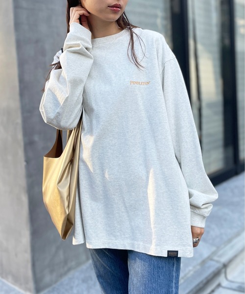 PENDLETON（ペンドルトン）の「【PENDLETON】Back Print L/S Tee (Unisex)（Tシャツ/カットソー・メンズ・ブラック/ライトグレー/ブルー/オフホワイト/イエロー/ミント/ホワイト/ライトピンク・M/L/S/XL）」の21枚目の写真