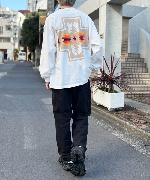 PENDLETON（ペンドルトン）の「【PENDLETON】Back Print L/S Tee (Unisex)（Tシャツ/カットソー・メンズ・ブラック/ライトグレー/ブルー/オフホワイト/イエロー/ミント/ホワイト/ライトピンク・M/L/S/XL）」の15枚目の写真