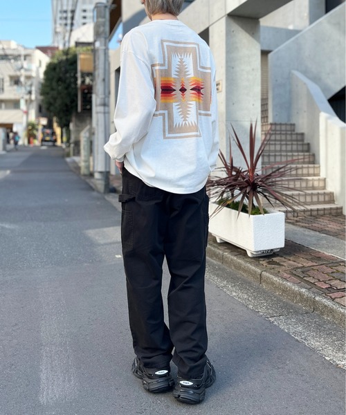 PENDLETON（ペンドルトン）の「【PENDLETON】Back Print L/S Tee (Unisex)（Tシャツ/カットソー・メンズ・ブラック/ライトグレー/ブルー/オフホワイト/イエロー/ミント/ホワイト/ライトピンク・M/L/S/XL）」の16枚目の写真