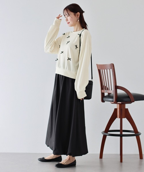 BLUEEAST（ブルーイースト）の「チビリボンカットソー（Tシャツ/カットソー・レディース・ピンク/ブラック/アイボリー・MEDIUM）」の10枚目の写真