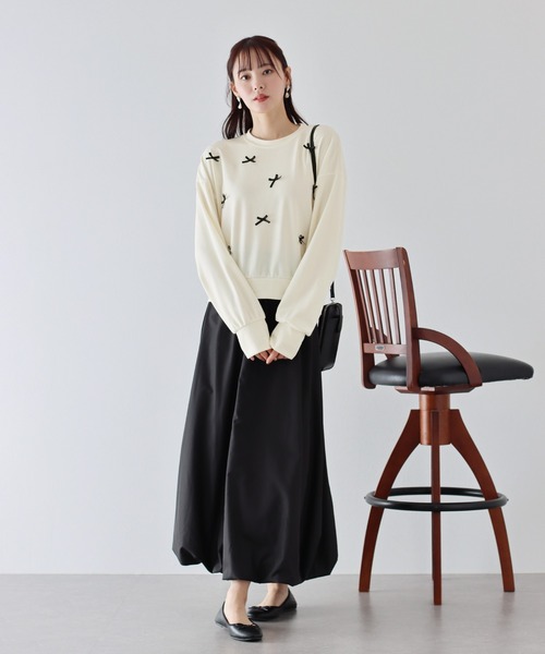 BLUEEAST（ブルーイースト）の「チビリボンカットソー（Tシャツ/カットソー・レディース・ピンク/ブラック/アイボリー・MEDIUM）」の11枚目の写真