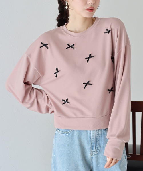 BLUEEAST（ブルーイースト）の「チビリボンカットソー（Tシャツ/カットソー・レディース・ピンク/ブラック/アイボリー・MEDIUM）」の18枚目の写真