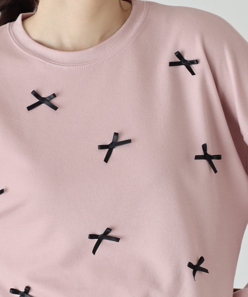 BLUEEAST（ブルーイースト）の「チビリボンカットソー（Tシャツ/カットソー・レディース・ピンク/ブラック/アイボリー・MEDIUM）」の22枚目の写真