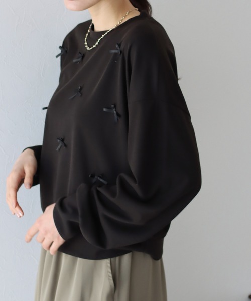 BLUEEAST（ブルーイースト）の「チビリボンカットソー（Tシャツ/カットソー・レディース・ピンク/ブラック/アイボリー・MEDIUM）」の14枚目の写真