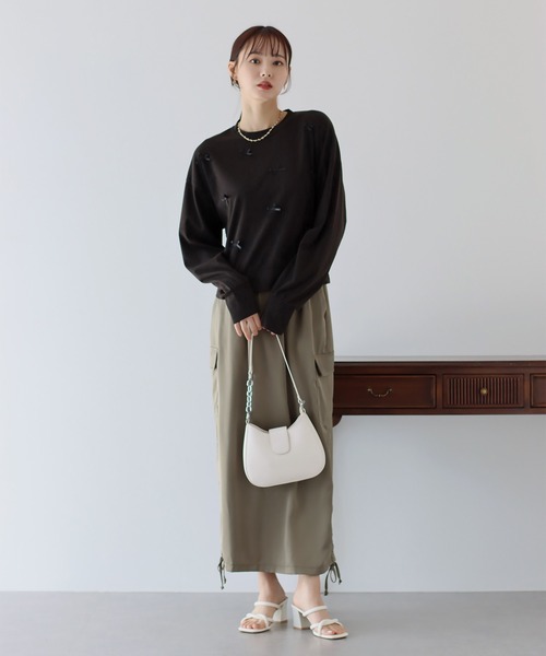 BLUEEAST（ブルーイースト）の「チビリボンカットソー（Tシャツ/カットソー・レディース・ピンク/ブラック/アイボリー・MEDIUM）」の17枚目の写真