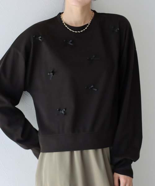 BLUEEAST（ブルーイースト）の「チビリボンカットソー（Tシャツ/カットソー・レディース・ピンク/ブラック/アイボリー・MEDIUM）」の15枚目の写真